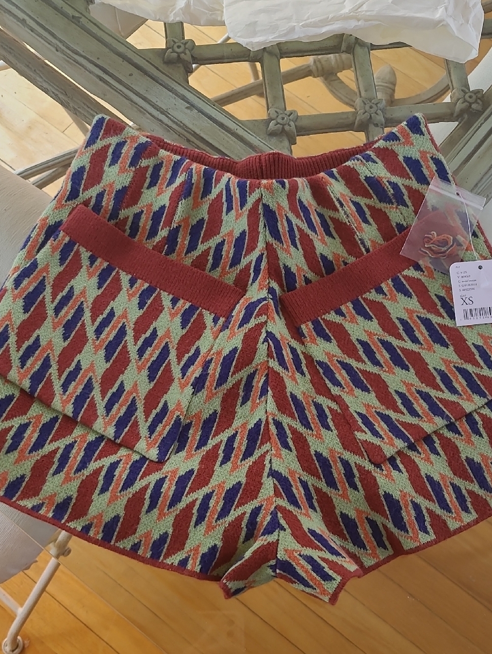 Free People Sweat Micro Shorts Retro Combo New Tags XS